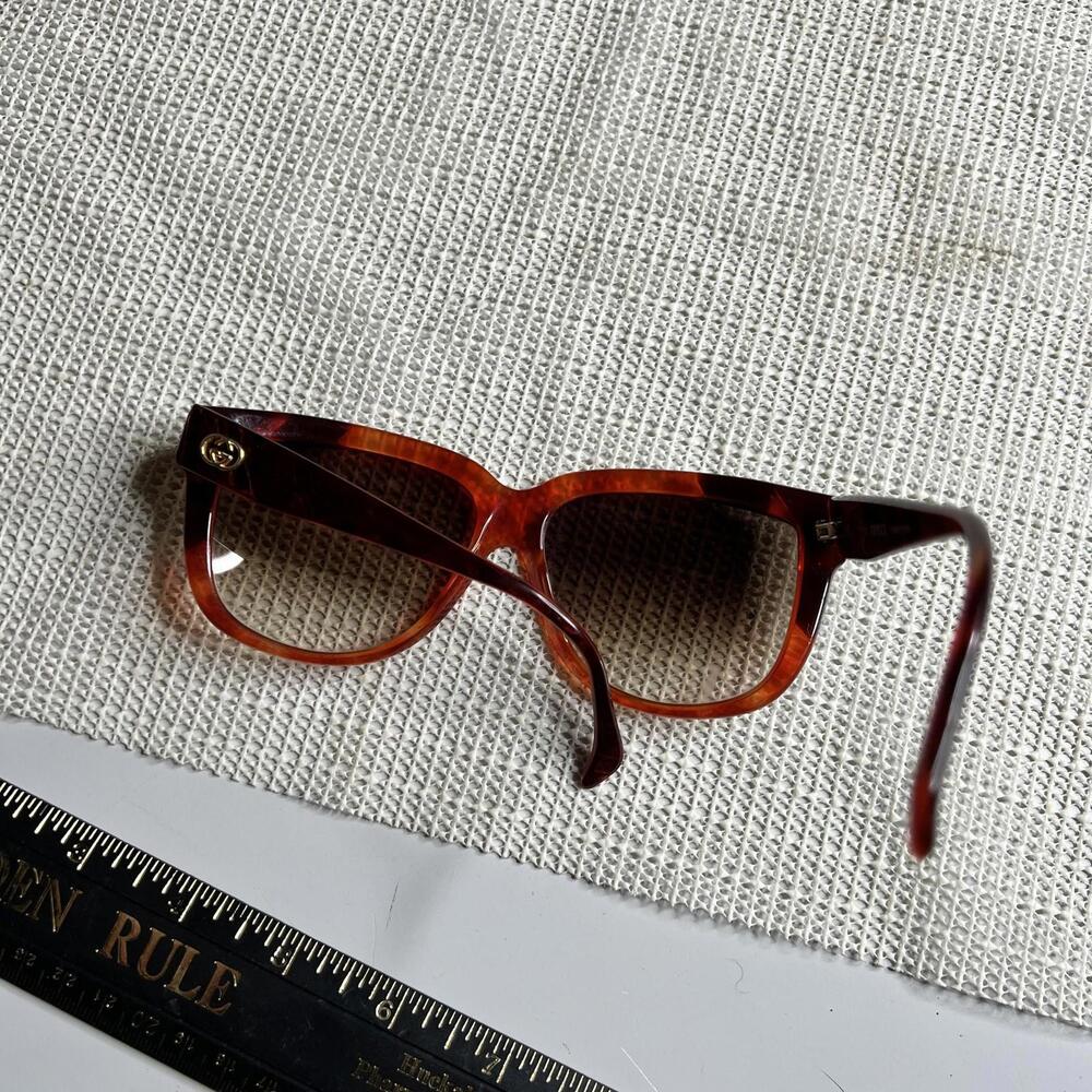 Gucci Sunglasses Womens One Size Brown Tortoise Square Made In Italy GG 2127/S - Picture 11 of 11